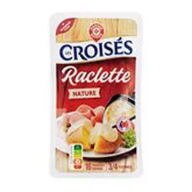 MARQUE REPÈRE, LES CROISÉS Fromage raclette Tranchette lait pasteurisé 400g