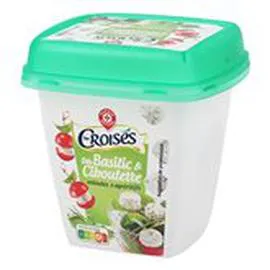 MARQUE REPÈRE, LES CROISÉS Dés de fromage Basilic ciboulette 120g