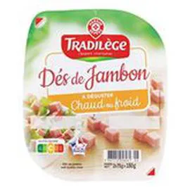 MARQUE REPÈRE, TRADILÈGE Dés de jambon 2x75g