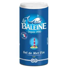 LA BALEINE Sel fin iodé et fluoré 550g