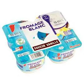 AUCHAN Fromage blanc à la Vanille 2.7% MG 4x100g