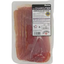 AUCHAN LE CHARCUTIER Jambon de Bayonne IGP 12 mois d'affinage 100g