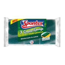 SPONTEX Eponge à récurer grattantes Performance x3