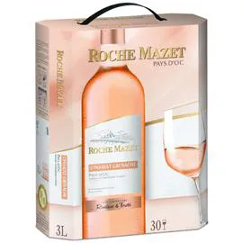 ROCHE MAZET Vin rosé Vin de pays d'Oc Cinsault Grenache 3l