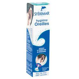 STERIMAR Pulvérisateur des oreilles à l'eau de er 100% naturelle, pour formation de bouchons 50ml