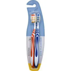 MONOPRIX Brosse à dents medium x2 l'unité