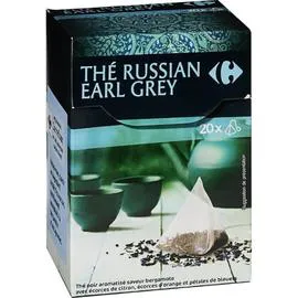 CARREFOUR Thé noir Russian Earl Grey 20x1,8g