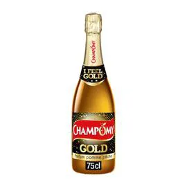 CHAMPOMY Jus de pomme pétillant Gold Pomme Pêche 75cl
