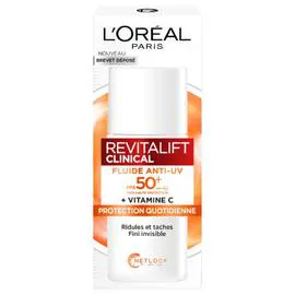 L'ORÉAL PARIS, REVITALIFT CLINICAL Protection Solaire Quotidienne Fluide Anti-UV Spf50+ Vitamine C 50ml