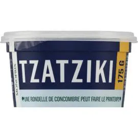 MONOPRIX Tzatziki, préparation à base de fromage blanc et de concombre 175g