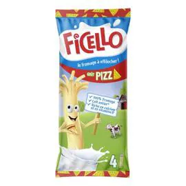 FICELLO Fromage à Effilocher Goût Pizza x4