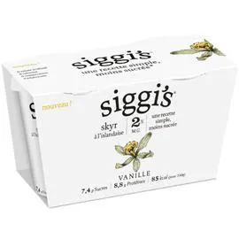 SIGGI'S Yaourt vanille Skyr 2% MG 2x140g
