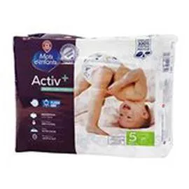 MARQUE REPÈRE, MOTS D'ENFANTS Couches Activ+ Taille 5 : 11/25kg - x35 x35