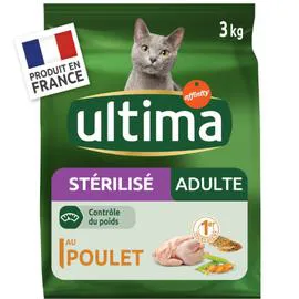 ULTIMA Croquettes pour chat stérilisés au poulet 3kg