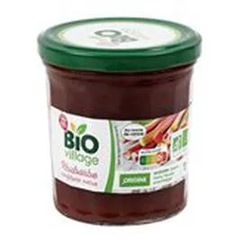 MARQUE REPÈRE, BIO VILLAGE Confiture Bio - Rhubarbe 370g