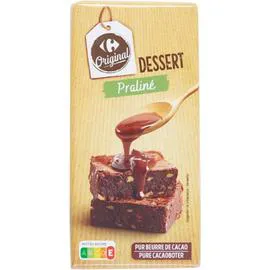 CARREFOUR ORIGINAL Chocolat dessert praliné 200g