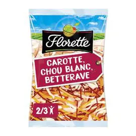 FLORETTE Mélange de Crudités Carotte Chou Blanc Betterave 180g
