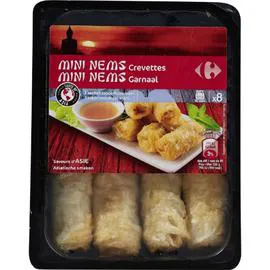 CARREFOUR Mini nems crevettes + sauce Nuoc mâm 260g