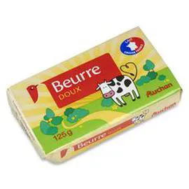 AUCHAN Beurre doux 125g
