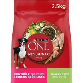 PURINA, ONE Croquettes pour chien à la dinde 2,5kg