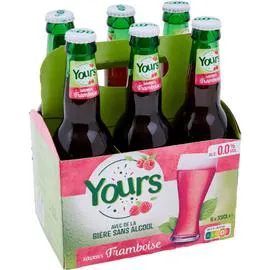 YOURS Bière sans alcool saveur framboise 6x33cl