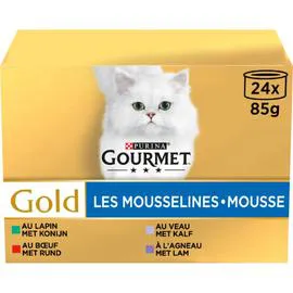 PURINA, GOURMET GOLD Pâtée pour chat Gold Les Mousselines 24x85g