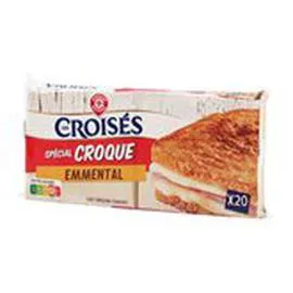 MARQUE REPÈRE, LES CROISÉS Fromage fondu Emmental - Croque-monsieur x20 x20