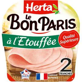 HERTA Jambon à l'étouffé Le Bon Paris 85g