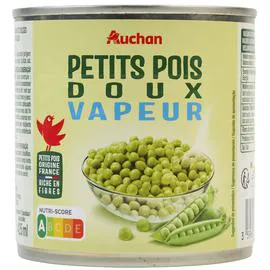 AUCHAN Petits pois à la vapeur 265g