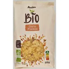 AUCHAN BIO Corn flakes sans sucres ajoutés 375g