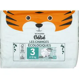 MONOPRIX BÉBÉ Couches écologiques Taille 3 x36 x36