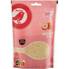 AUCHAN Poudre de noisettes sachet refermable 125g