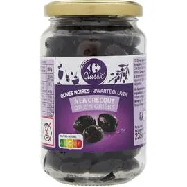 CARREFOUR CLASSIC' Olives noires à la grecque 235g