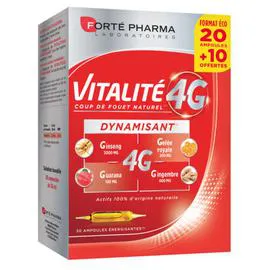 FORTÉ PHARMA Vitalité 4G Complément Alimentaire Dynamisant Ampoule x30 l'unité