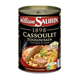 WILLIAM SAURIN Plat cuisiné cassoulet toulousain 420g