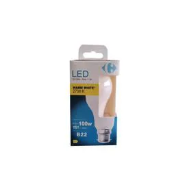 CARREFOUR Ampoule LED B22 Standard Blanc-chaud 100W X1 l'unité