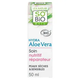 LÉA NATURE, SO'BIO ÉTIC Crème Visage Hydratante Soin Nutritif Réparateur à l'Aloe Vera Bio 50ml