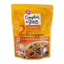 MARQUE REPÈRE, COMPTOIR DU GRAIN Riz Express A la méditerranéenne 250g