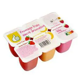AUCHAN, POUCE Fromage frais arômatisé 6x60g