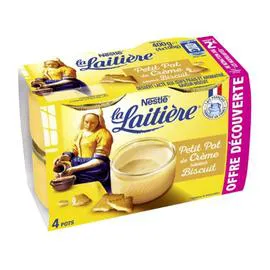NESTLÉ, LA LAITIÈRE Desserts saveur biscuit 4x100g