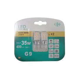 CARREFOUR Ampoule LED capsule - 35W - G9 x2