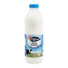 MARQUE REPÈRE, DÉLISSE Lait frais Demi-écrémé - Pasteurisé 1l