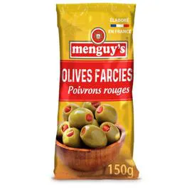 MENGUY'S Olives vertes farcies aux poivrons 150g