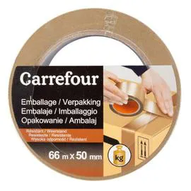 CARREFOUR Adhésif d'emballage 66mx50mm l'unité