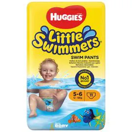HUGGIES Maillots de bain jetables T5/6 : 12-18 kg LITTLE SWIMMERS x11