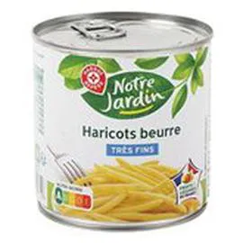 MARQUE REPÈRE, NOTRE JARDIN Haricots beurre Très fins 220g