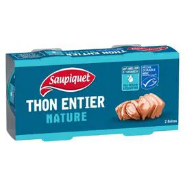 SAUPIQUET Thon entier nature 2x140g