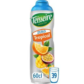 TEISSEIRE Boisson concentrée tropical zero sucre 60cl