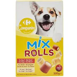 CARREFOUR Biscuits pour chiens fourrés viandes 500g