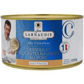 JEAN LARNAUDIE Plat cuisiné cassoulet de castel Naudary au port 1,24kg